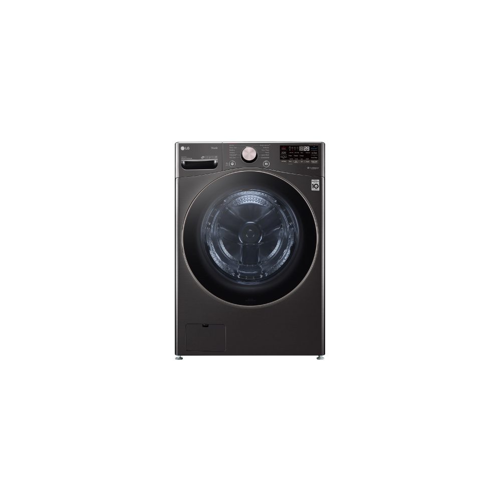 exterior of a matte black front loading washing machine - Appliance Solutions