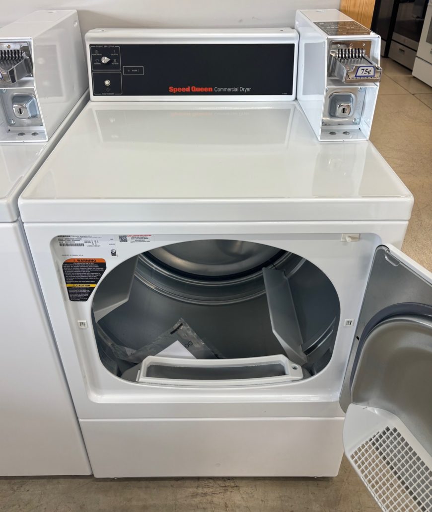 NEW Speed Queen Commercial Coin-Op Electric Dryer DV4000WE, White